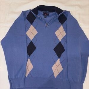 Men's Blue Saddlebred Argyle Sweater